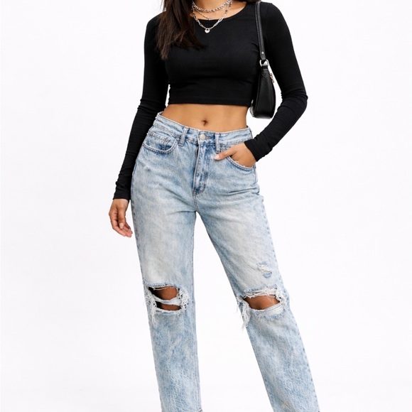 American Eagle Outfitters Denim - American Eagle Outfitters Light Wash Blue Comfort Stretch Waistband Jeans